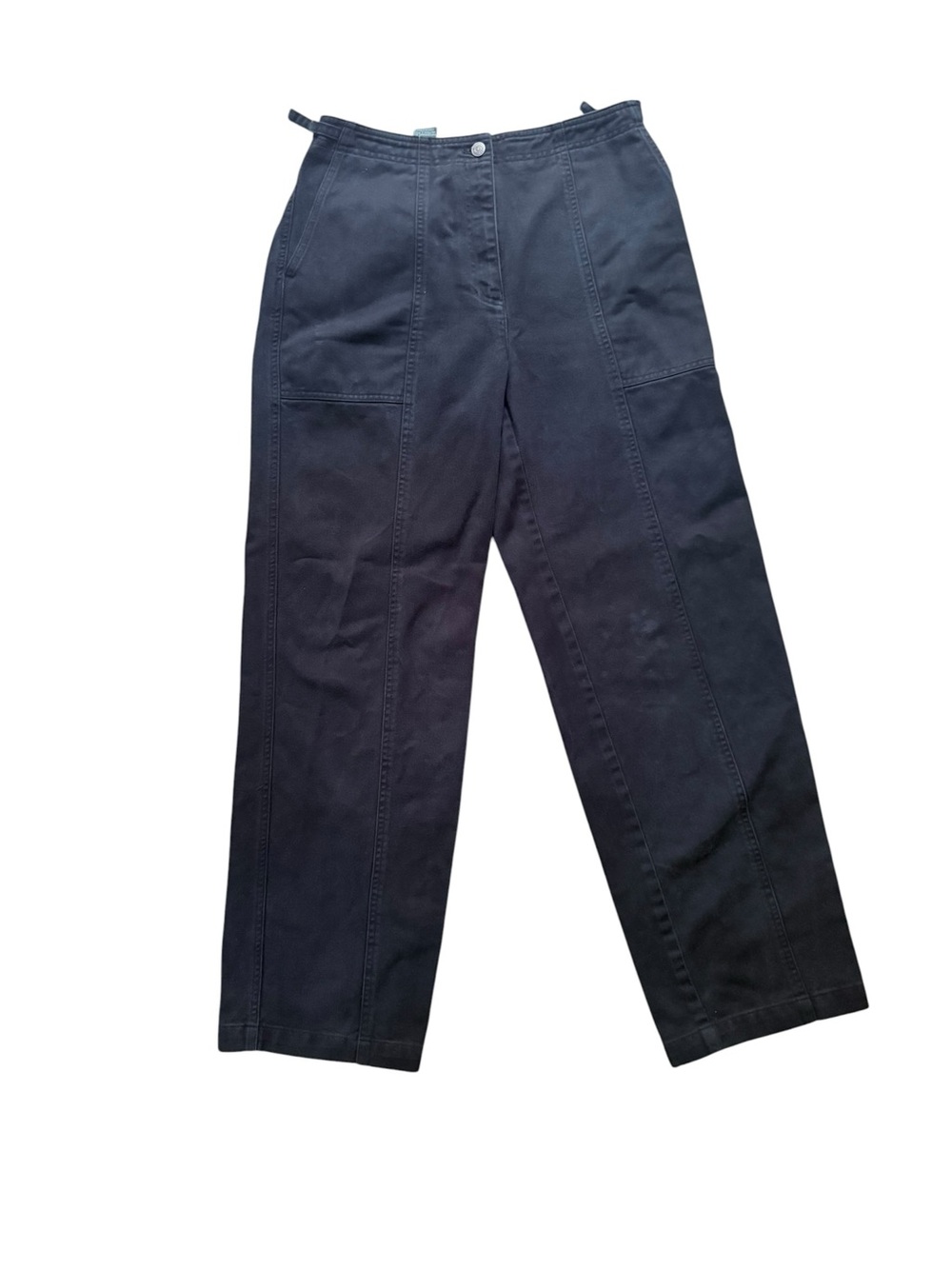 Vintage Lauren Jeans Co Ralph Lauren Black Wide Leg Utility Pants 8